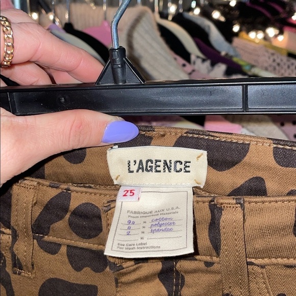 L'AGENCE Margot Spot Animal Print Jeans - Picture 7 of 10